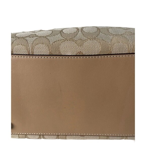 Coach Rowan Satchel Bag in Blocked Signature Canvas, Classic Elegant Office - Picture 4 of 5